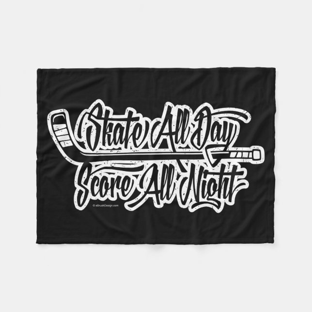 Couverture Polaire Score toute la nuit (Hockey) (Devant (Horizontal))