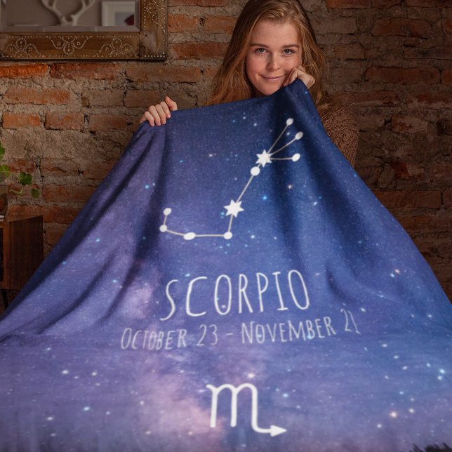 Couverture Polaire Scorpio | Constellation Zodiaque personnalisée (Créateur téléchargé)