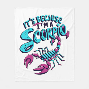 Couverture Polaire Scorpion astrologique Vibes Vintage SIGNE Zodiaque