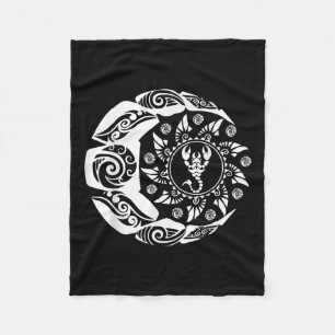 Couverture Polaire Scorpion de tatouage polynésien maori Zodiac S