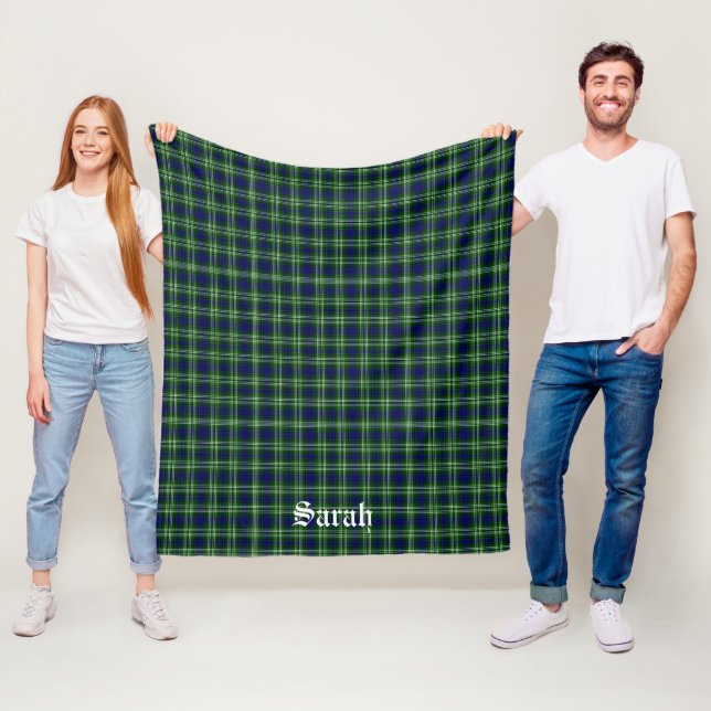 Couverture Polaire Scotland Tweedside District Tartan Personnalisé (En situation)