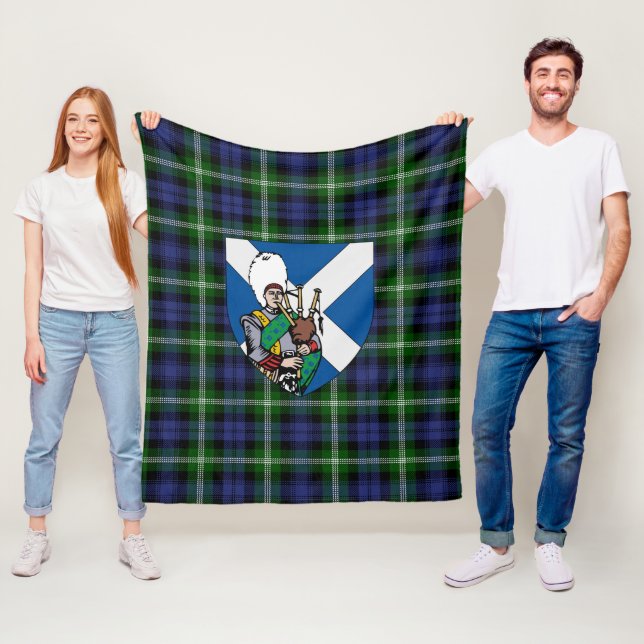 Couverture Polaire Scotts Baillie Tartan Plaid (En situation)