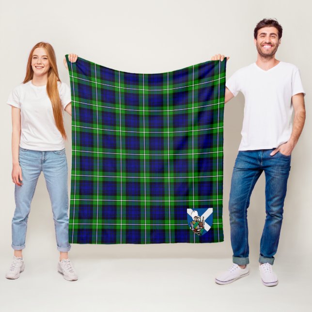 Couverture Polaire Scotts Bannerman Tartan Plaid (En situation)