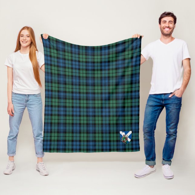 Couverture Polaire Scotts Campbell Ancient Tartan Plaid (En situation)