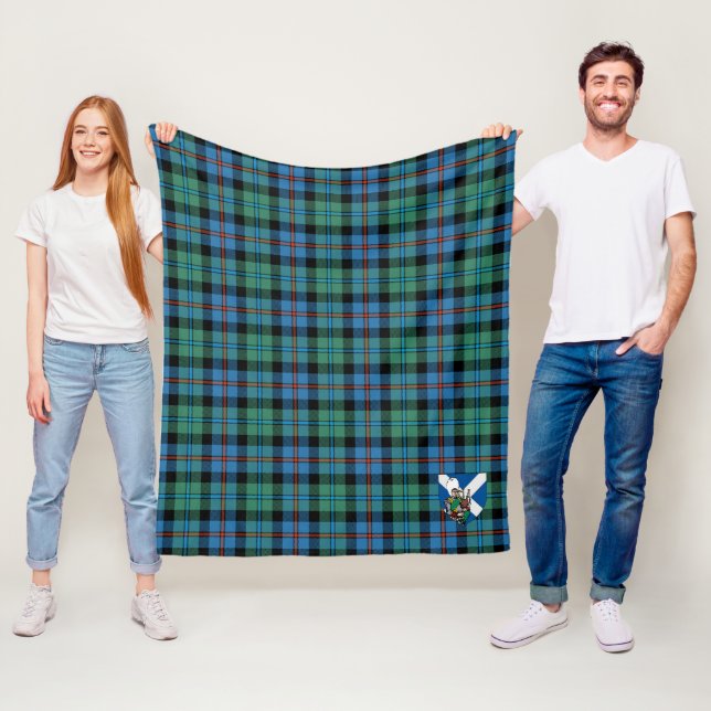 Couverture Polaire Scotts Campbell De Cawdor Ancien Tartan Plaid (En situation)
