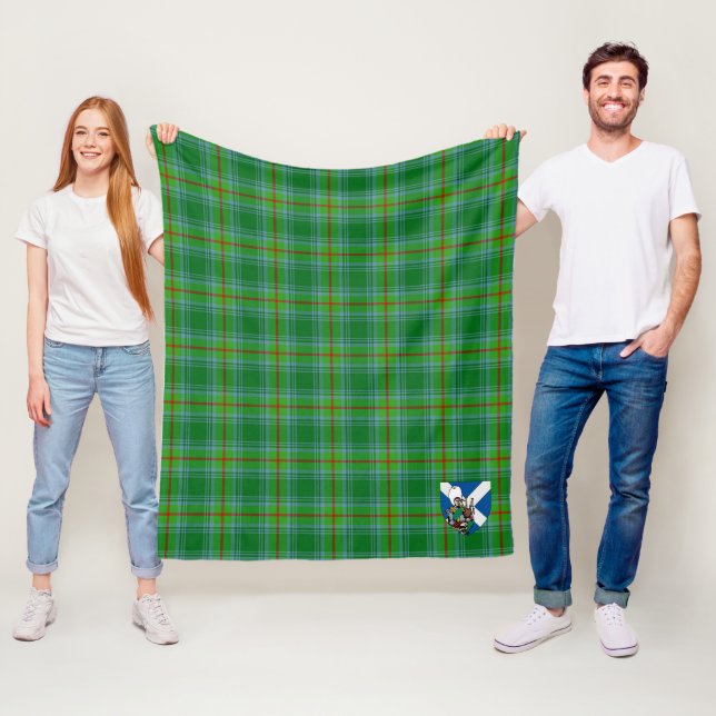 Couverture Polaire Scotts Cranstoun Tartan Plaid (En situation)