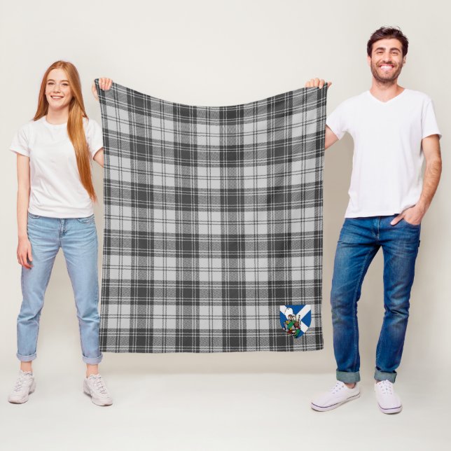 Couverture Polaire Scotts Douglas Grey Tartan Plaid moderne (En situation)