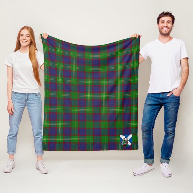 Couverture Polaire Scotts Durie Tartan Plaid (En situation)