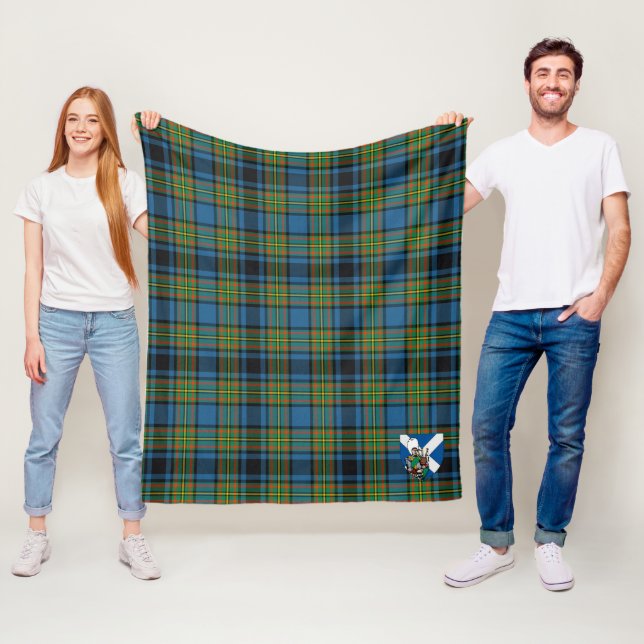 Couverture Polaire Scotts Gillies Ancienne Tartan Plaid (En situation)