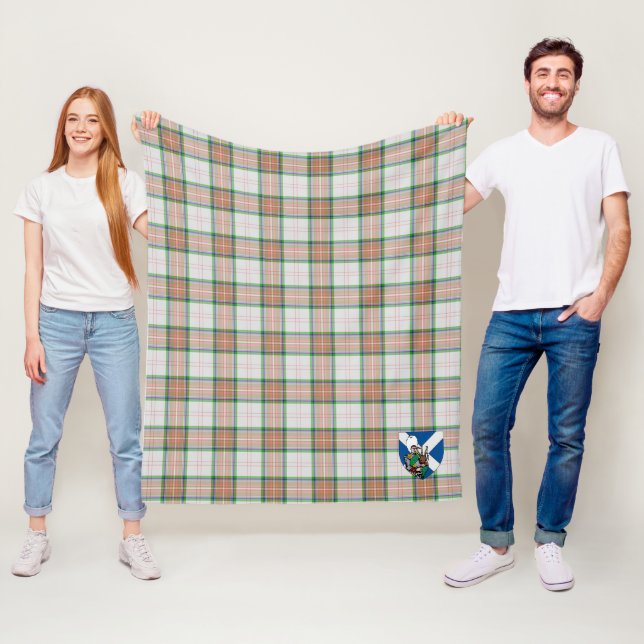 Couverture Polaire Scotts Grant of Auchétroite Tartan Plaid (En situation)