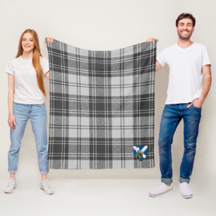 Couverture Polaire Scotts Gris Gris Tartan Plaid