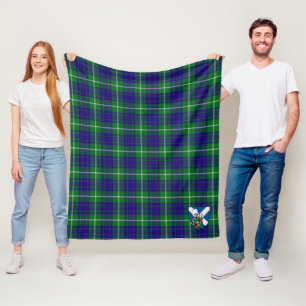 Couverture Polaire Scotts Hamilton Chasse Tartan Plaid
