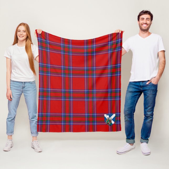 Couverture Polaire Scotts Inverness District Tartan Plaid (En situation)