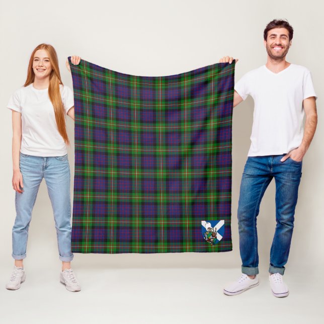 Couverture Polaire Scotts MacDonell de Glengarry Tartan Plaid (En situation)