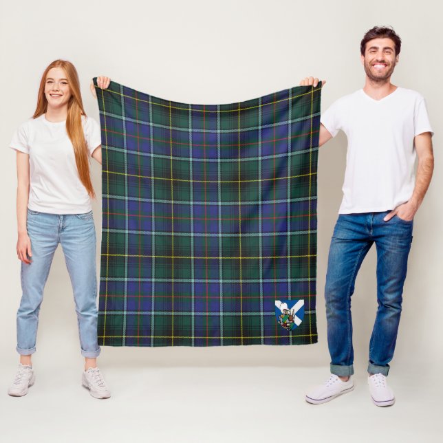 Couverture Polaire Scotts MacInnes Tartan Plaid Moderne (En situation)