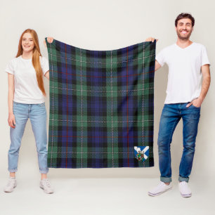 Couverture Polaire Scotts MacKenzie moderne bleu Tartan Plaid