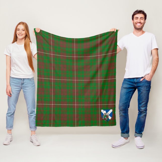 Couverture Polaire Scotts MacKinnon chasse le tartan moderne à carrea (En situation)