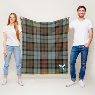Couverture Polaire Scotts MacLeod De Harris Patiné Tartan Plaid
