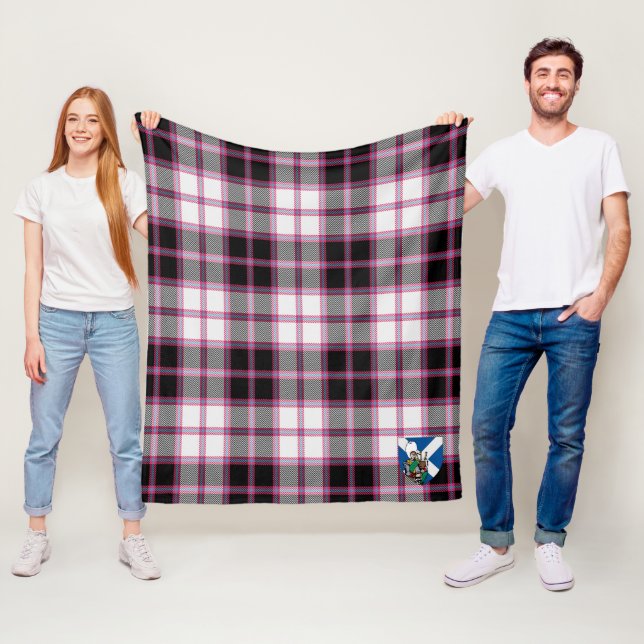 Couverture Polaire Scotts MacPherson Patiné Tartan Plaid (En situation)