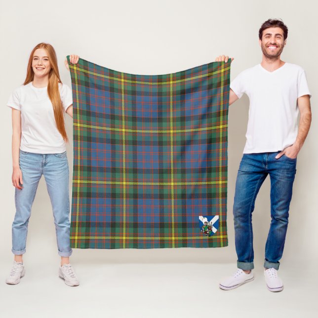 Couverture Polaire Scotts MacSporran Tartan Plaid (En situation)