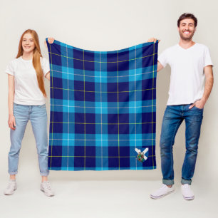 Couverture Polaire Scotts McKerrell Blue Tartan Plaid