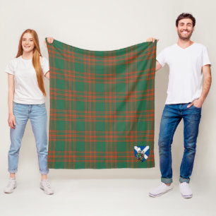 Couverture Polaire Scotts Menzies Green Ancient Tartan Plaid