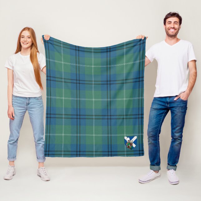 Couverture Polaire Scotts Oliphant Ancien Tartan Plaid (En situation)