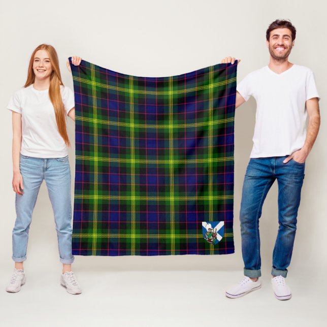 Couverture Polaire Scotts Watson Modern Tartan Plaid (En situation)