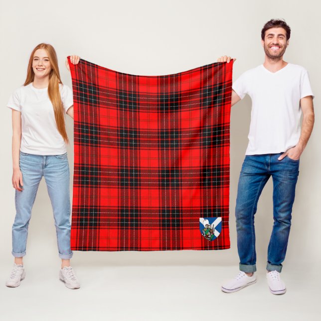 Couverture Polaire Scotts Wemyss Tartan Plaid Moderne (En situation)