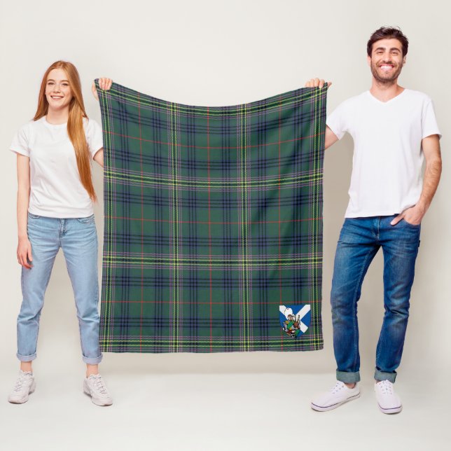 Couverture Polaire Scotty Kennedy Modern Tartan Plaid (En situation)