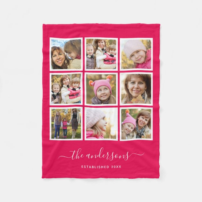 Couverture Polaire Script de collage photo couleur Arrière - plan mod (Devant)