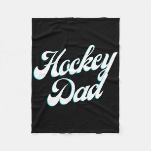 Couverture Polaire Script Glacial Hockey Papa Pour Pères Fiers Au Bor