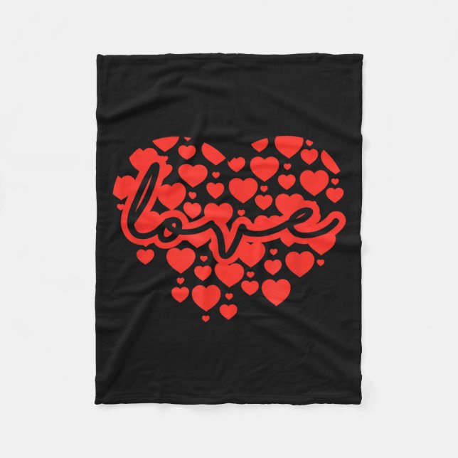 Couverture Polaire Script Love Heart Of Hearts Valentine's Day  (Devant)