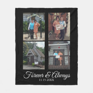 Couverture Polaire Script moderne personnalisé quatre Mariage photo