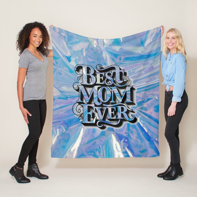 Couverture Polaire Script moderne tendance Meilleure maman jamais (Trendy Modern Script Best Mom Ever Fleece Blanket
)