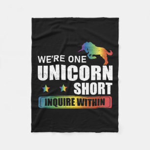 Couverture Polaire Se renseigner au sein de drôle Polyamory Unicorn c
