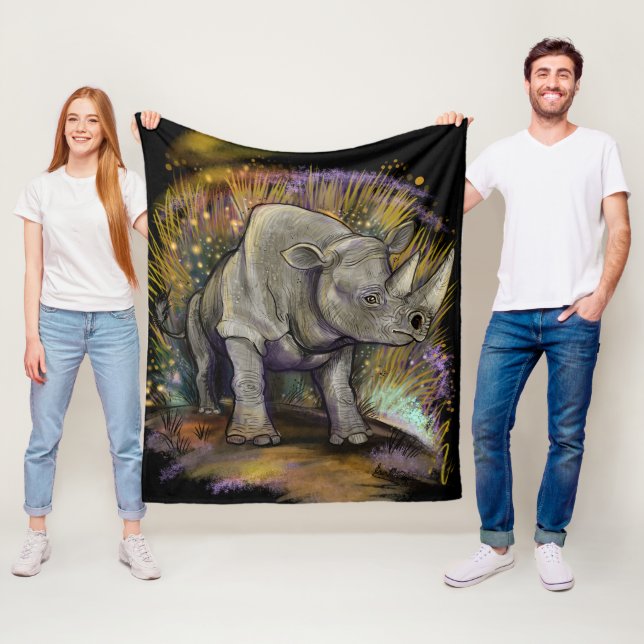 Couverture Polaire Se souvenir du Rhino noir (En situation)