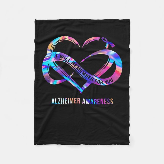 Couverture Polaire Se Souviendra De Vous Sensibiliser À Alzheimer (Devant)