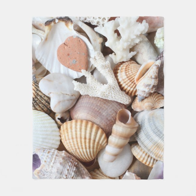 Couverture Polaire Sea Shells Stones Coral Arrière - plan (Devant)