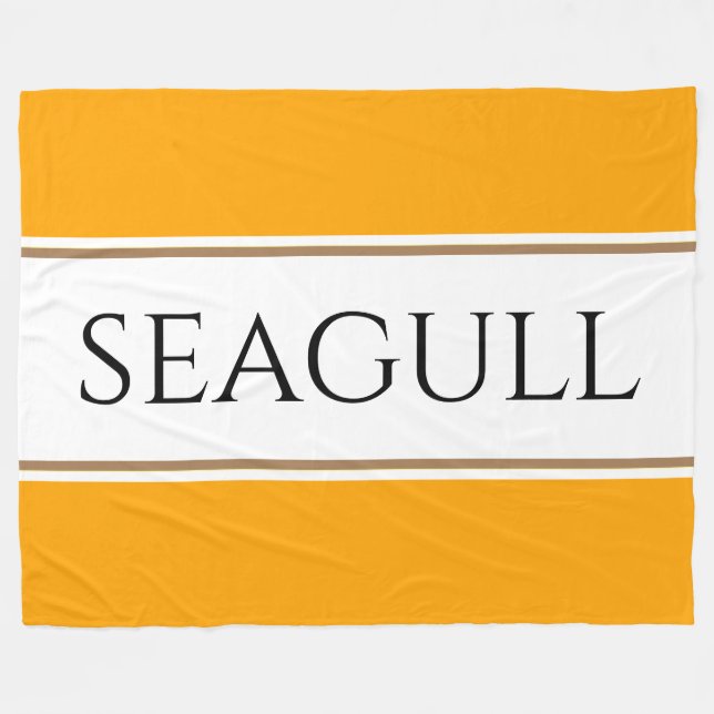 Couverture Polaire SEAGULL Bright Orange Jaune Blancs de course (Devant (Horizontal))