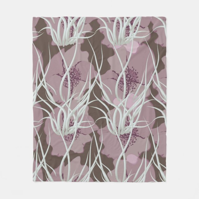 Couverture Polaire Seamless floral background,  seamless patternart,  (Devant)