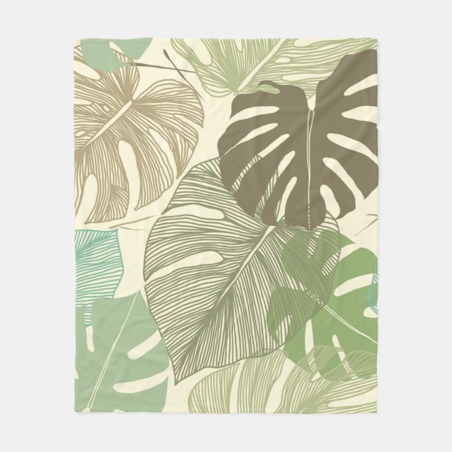 Couverture Polaire Seamless floral pattern from Tropical Monstera del (Devant)