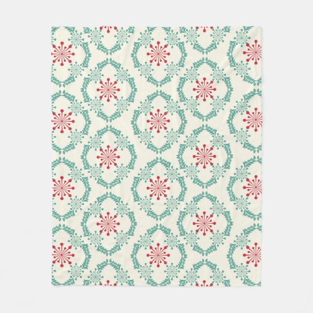 Couverture Polaire Seamless floral pattern of abstract flowers and le (Devant)