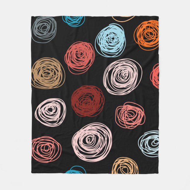 Couverture Polaire Seamless pattern hand drawn abstract dots. Backgro (Devant)