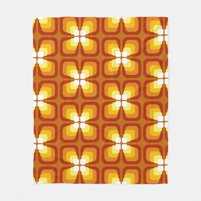 Couverture Polaire Seamless pattern with abstract floral elements and (Devant)