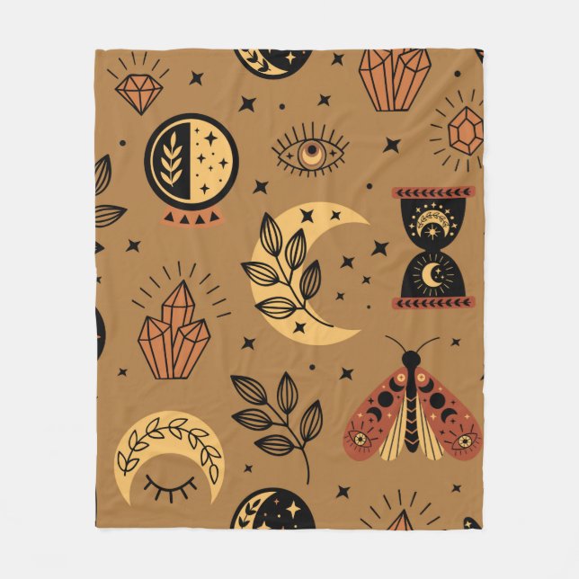 Couverture Polaire seamless pattern with magical elements (Devant)