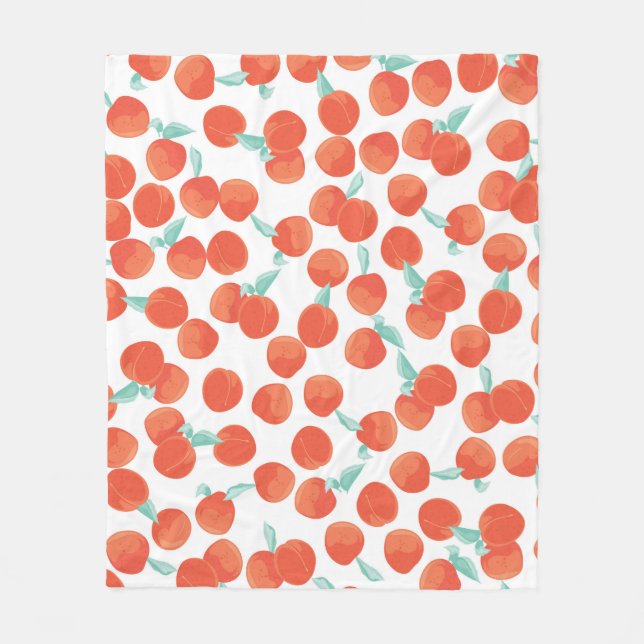 Couverture Polaire Seamless peach pattern with fruits background. Sum (Devant)