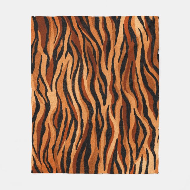 Couverture Polaire seamless tiger skin pattern. hand drawn (Devant)