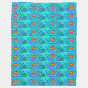Couverture Polaire Seaside Undersea Art Cool Crabs