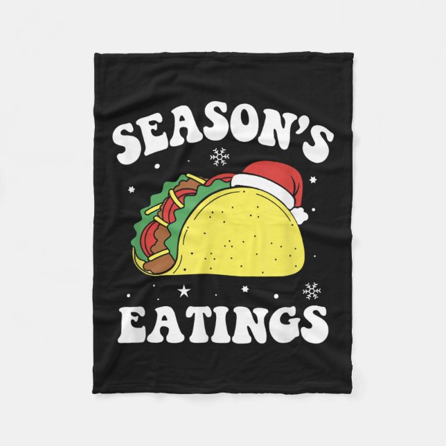 Couverture Polaire Season's Eatings Funny Christmas Taco Lover  (Devant)